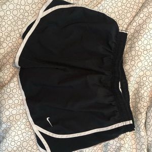 Black and white nike shorts